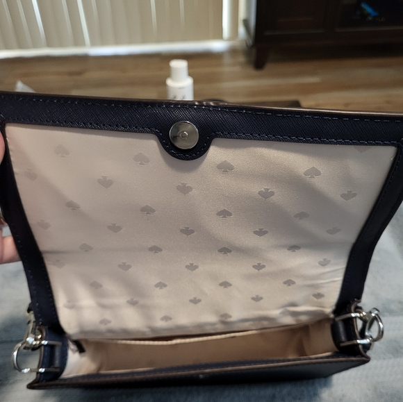 Kate Spade Cameron Colorblock Blue,Green  white Silver Soffiano Leather.Gorgeous - Picture 7 of 7